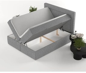 Sivá boxspring posteľ s úložným priestorom 180x200 cm Imagine – Maison de Rêve