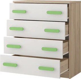 Komoda SCOUT - dub sonoma/biela (viac variant)