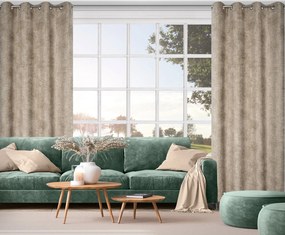 ZATEMŇOVACÍ ZÁVES NA KRÚŽKOCH ALETA 135X250 CM BÉŽOVÁ