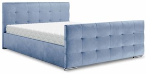 Manželská posteľ 180 cm Billie (svetlomodrá) (s roštom a úložným priestorom). Vlastná spoľahlivá doprava až k Vám domov. 1046836