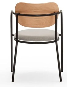 Sivá jedálenská stolička v dekore duba Eclipse - Teulat