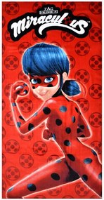 Plážová osuška Kúzelná Lienka - Miraculous Ladybug - 100% bavlna - 70 x 140 cm