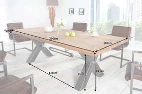 Jedálenský stôl 38460 Thor 240x100cm Masív drevo Divoký dub - Komfort-nábytok