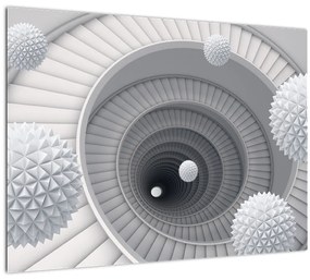 Sklenený obraz 3D abstrakcie (70x50 cm)