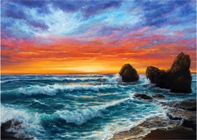 Obraz - Západ slnka (70x50 cm)