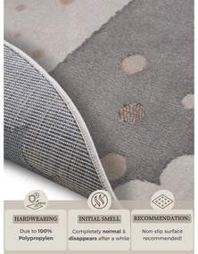 Sivý detský koberec ø 140 cm Crown – Hanse Home