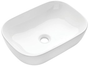 Invena Vitoria, keramické umývadlo na dosku 455x320x135 mm, biela lesklá, INV-CE-48-001-W
