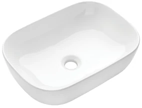 Invena Vitoria, keramické umývadlo na dosku 455x320x135 mm, biela lesklá, INV-CE-48-001-W
