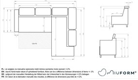 Béžová zamatová rozkladacia rohová pohovka (pravý roh) Sweet Harmony – Miuform
