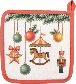 Vianočná bavlnená chňapka - podložka Christmas Carousel Dream - 20 * 20 cm