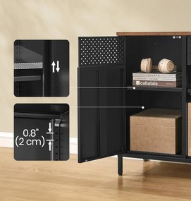 Komoda Vasagle Teduo 110 cm čierna/hnedá