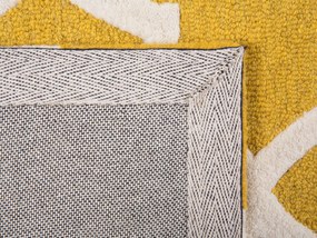 Bavlnený koberec 160 x 230 cm žltý SILVAN Beliani