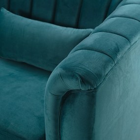 Pohovka Meriva Velvet teal pre 2 osoby