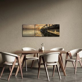 Obraz móla (s hodinami) (90x30 cm)