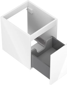 Mexen Orio, kúpeľňová skrinka 40 cm, 1 zásuvka, biela lesklá, 91A10-04047-1-BF00