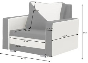 Kreslo ASTRA2 s funkciou spania Mäta