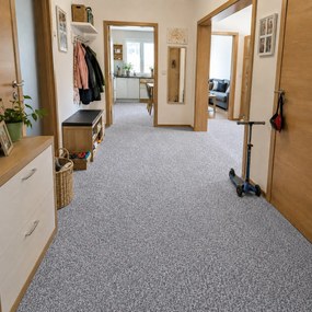 Betap, Koberec metráž Dalesman 73, na mieru, šíře 4m,5m, šedá, filc, obývacia izba