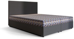 Manželská posteľ Boxspring 140 cm Skonto Comfort (tmavosivá + vzor pletený) (s matracom a úložným priestorom). Vlastná spoľahlivá doprava až k Vám domov. 1056312