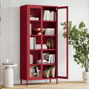 Vitrína ANGELO, 800 x 1850 x 450 mm, Modern: červená