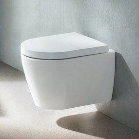 DURAVIT ME by Starck závesné WC Rimless Compact, s hlbokým splachovaním, 370 x 480 mm, biela/biela matná, s povrchom HygieneGlaze, 2530099000