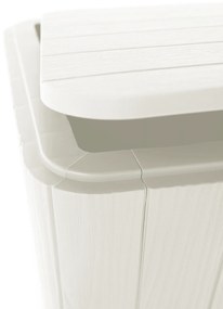 Kondela Záhradný úložný box/príručný stolík, biela, IBLIS