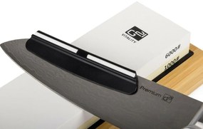 Súprava nožov G21 Damascus Premium v ​​bambusovom bloku, 4 ks + brúsny kameň