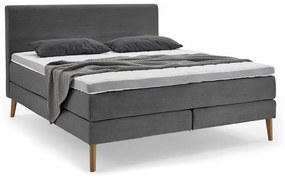 Boxspring posteľ elina 180 x 200 cm menčester sivá MUZZA