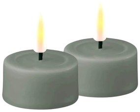 DeluxeHomeart Čajová LED sviečka Salvie Green – set 2 ks