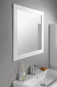 Aqualine Aqualine, FAVOLO zrkadlo v ráme 80x80cm, biela matná, FV080