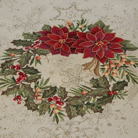 VIANOČNÝ GOBELÍNOVÝ BEHÚŇ NA STÔL MERRY 45X140 CM VZOROVANÝ