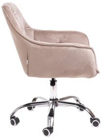 Kancelárska stolička FLOSSI zamatová béžová ALL 859279