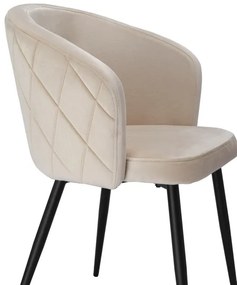 Jedálenská stolička HAMPTON zamatová, béžová