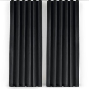 Čierny zamatový dimout záves 200x300 cm Velto – Filumi