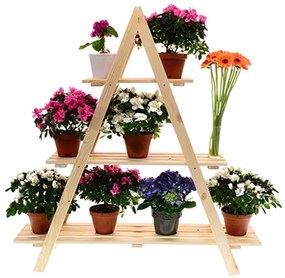 ATMOWOOD Drevený regál na kvety 107 x 101 x 26 cm