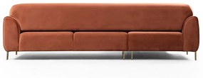 Dizajnová rozkladacia sedačka Haylia 287 cm škoricová - ľavá