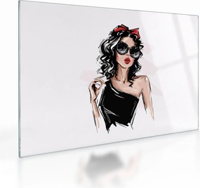 Sklenený obraz - Fashion woman (70x50 cm)
