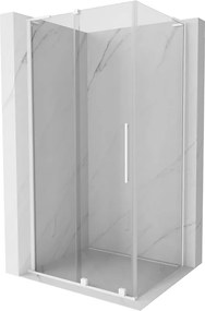 Mexen Velar L, sprchový kút s posuvnými dverami 120 x 75 cm, 8mm číre sklo, biela matná, 871-120-075-03-20