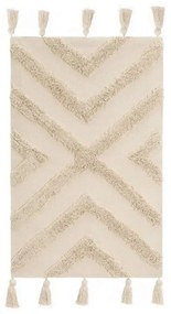 Krémový prateľný bavlnený koberec 50x80 cm – Casa Selección