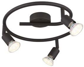 GLOBO 57382-3L - LED Bodové svietidlo OLIWA 3xGU10/3W/230V čierna