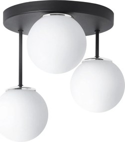 Stropné svietidlo Florence, 3x biele sklenené tienidlo, b/ch, o