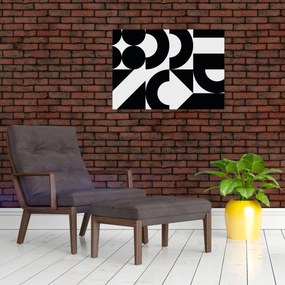 Sklenený obraz - Geometrická abstrakcia N⁰2 (70x50 cm)