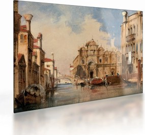 Sklenený obraz - Jules-Romain Joyant, The Scuola di San Marco, Venice, reprodukcia (70x50 cm)