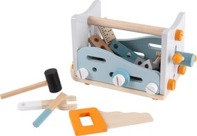 Mini dielňa drevený stôl na náradie stavebnica 52 kusov ECOTOYS