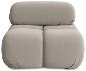 Béžový zamatový modul pohovky Lokua – Makamii