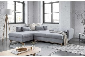 Svetlosivá rozkladacia rohová pohovka Miuform Scandic Lagom L, ľavý roh