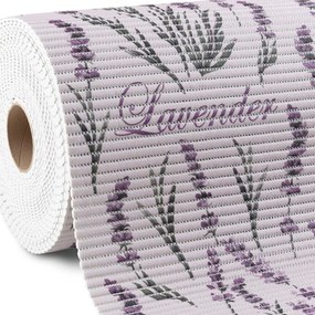 Kúpeľňová penová rohož / predložka PRO-079 Levandule na fialkovom - metráž šírka 65 cm