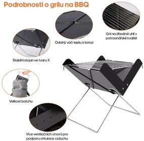Home & Marker Skladací prenosný gril - GRILLOMATE