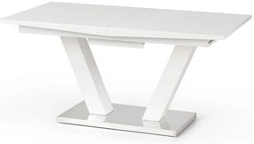 Jedálenský rozkladací stôl Visa 160/200 cm biely