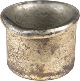 Zlatý sklenený svietnik na čajovú sviečku - Ø 8*7 cm