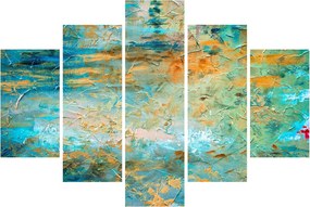 Obraz modrej abstrakcie (150x105 cm)